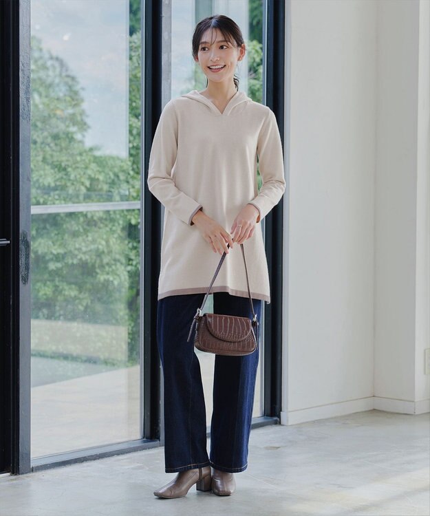 Tiaclasse 【安田美沙子さん着用・2TYPE肩紐/ショルダー&斜め掛け】フラップミニバッグ モカA(クロコ調）