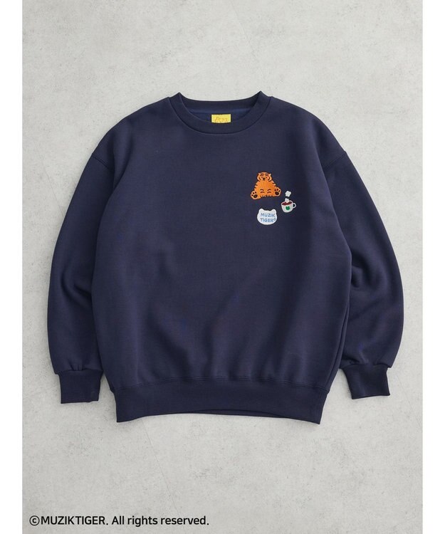 Green Parks ムジークタイガー／裏起毛刺しゅうプルオーバー
