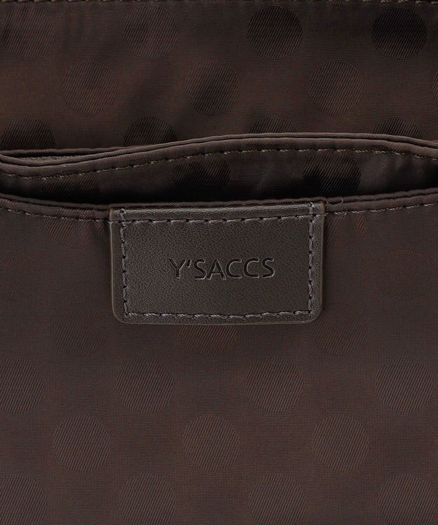 Y'SACCS 【ドットジャカード】トラベルショルダー チョコ