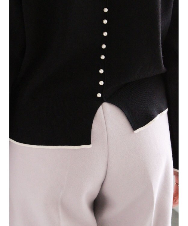 Te chichi バックパールニット ブラック