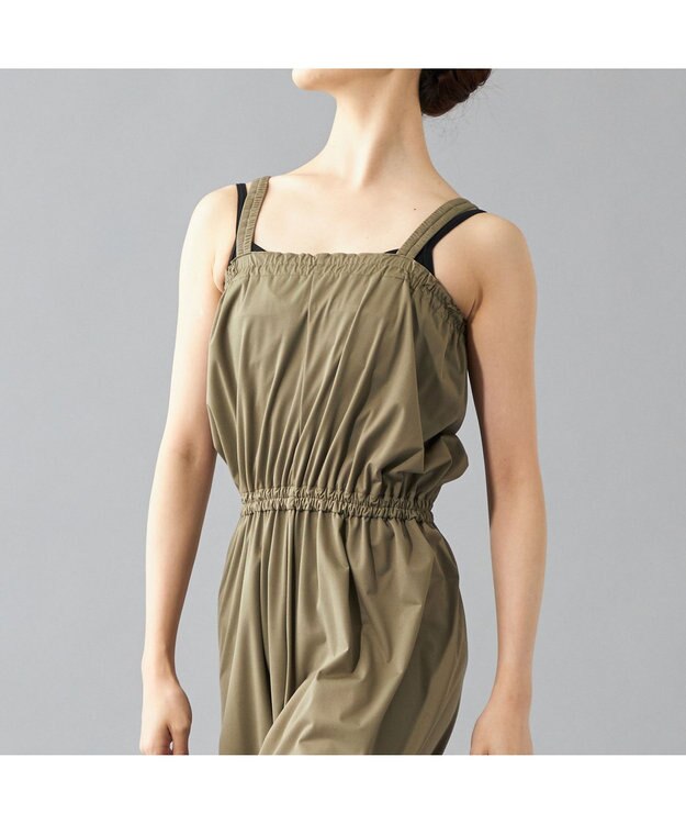 Chacott ストレッチスキンサウナロングワンピース カーキ