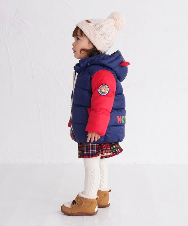 MIKI HOUSE HOT BISCUITS 【80-120cm】 シンクラウド 中綿ジャンパー 紺