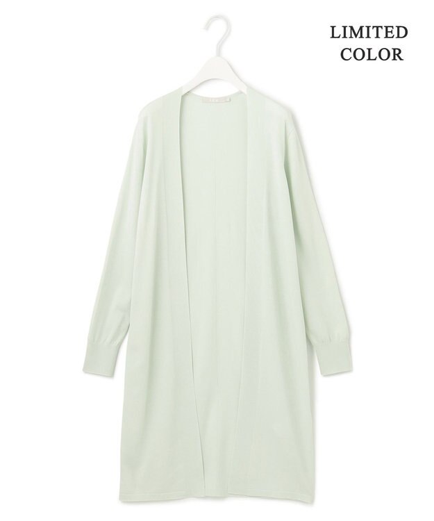 ICB 【WEB限定カラーあり】 シンセティックハイゲージ ロングカーディガン アイスグリーン系［WEB限定］