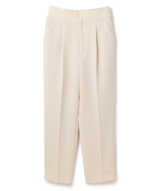 uncrave 【防シワ・洗濯機洗い可】ウォッシャブルダブルクロス テーパード パンツ エクリュ