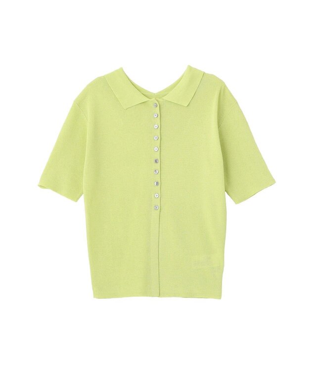 earth music&ecology 前後2WAYポロニット Light Green