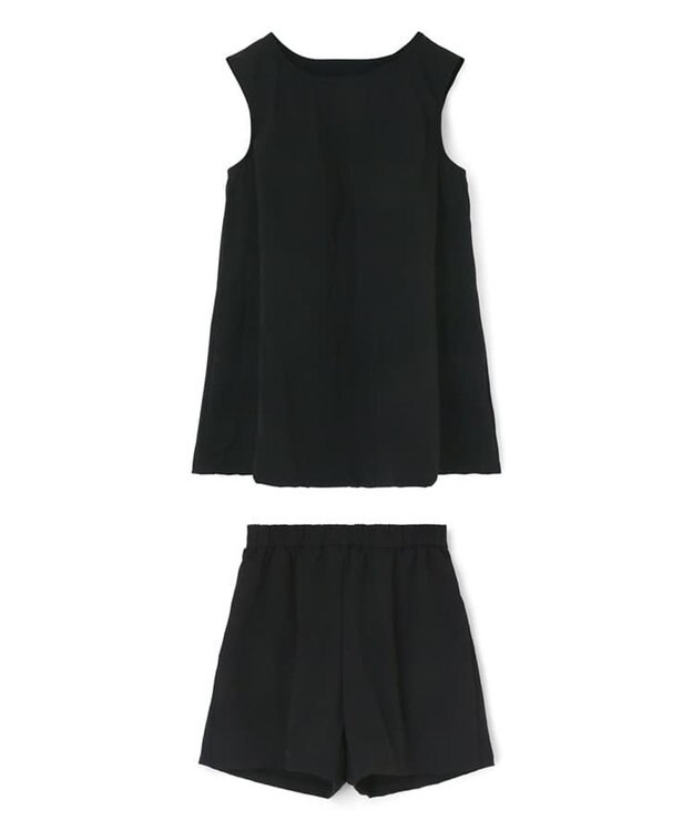 San-ai Resort（三愛水着楽園） 【カップ付きセット水着】タンキニ セット水着　無地【Ungrid（アングリッド）】 ブラック