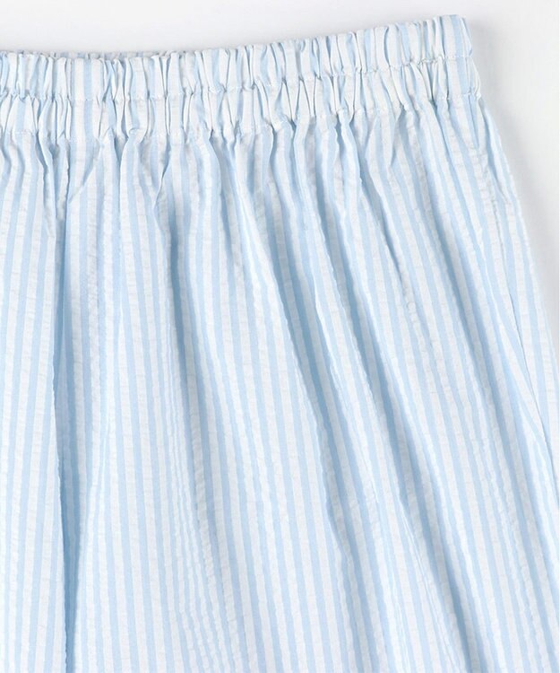 ワコール／睡眠科学 パジャマ 長袖 長ズボン 綿100%(本体) サッカー素材 レディース YDX344 睡眠科学／ワコール サックス