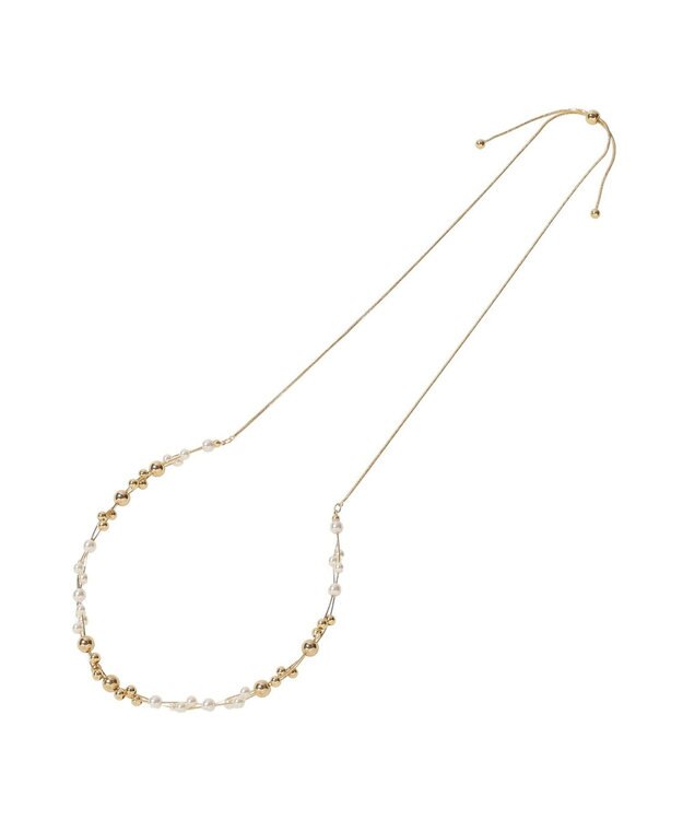 earth music&ecology パールＭＩＸスライドネックレス Gold