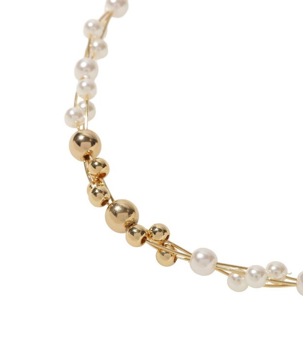 earth music&ecology パールＭＩＸスライドネックレス Gold