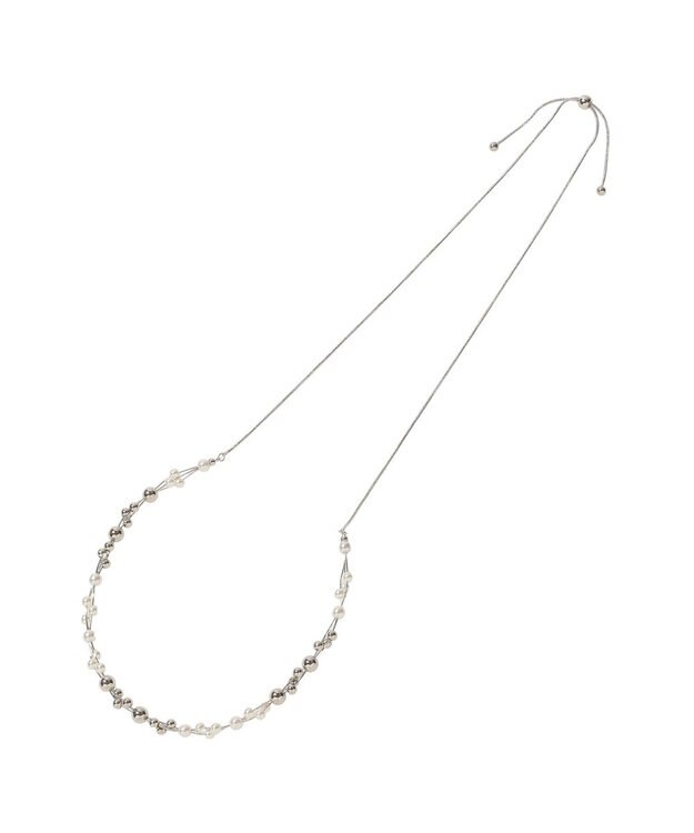 earth music&ecology パールＭＩＸスライドネックレス Silver