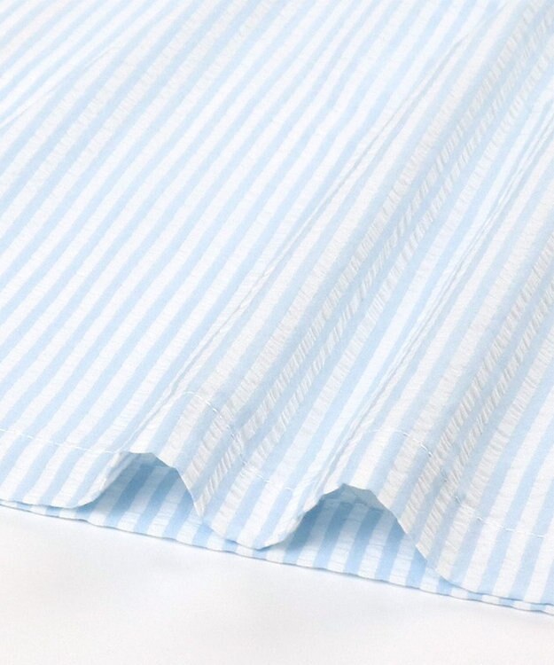 ワコール／睡眠科学 パジャマ 長袖 長ズボン 綿100%(本体) サッカー素材 レディース YDX344 睡眠科学／ワコール サックス