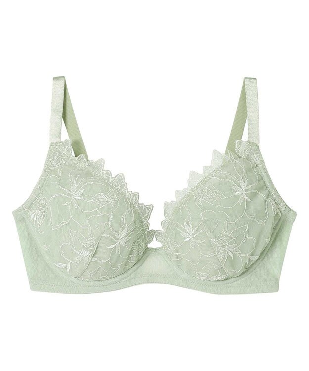 une nana cool 小さく見せるブラ ミニマイザーブラ レース ライトオリーブ