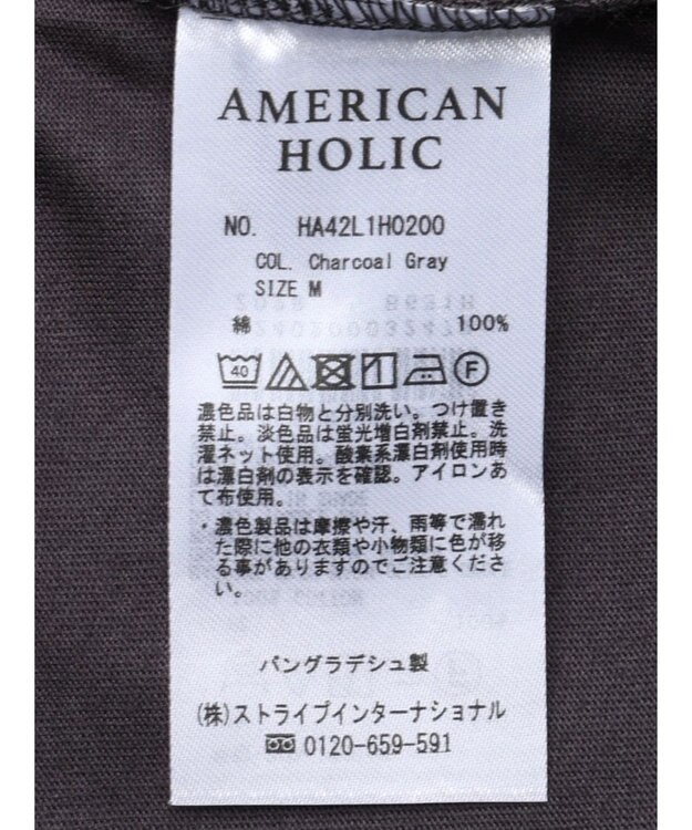 AMERICAN HOLIC サイドスリットカットワンピース1 Charcoal Gray
