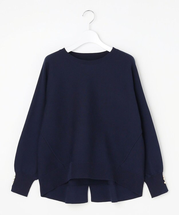 ANY SIS L 【花粉対策】ドルマン ニット ネイビー