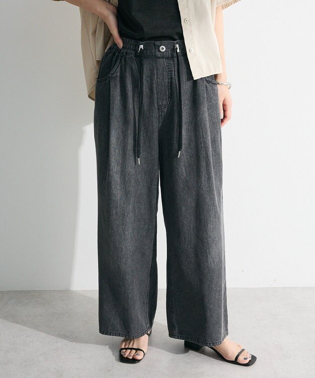 Green Parks ライトデニムワイドパンツ Indigo
