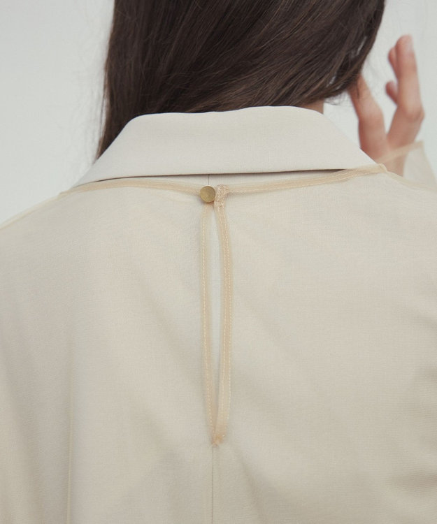 BEIGE， 【洗える・Oggi 6月号掲載】SILENE / オーバーサイズチュールブラウス Beige