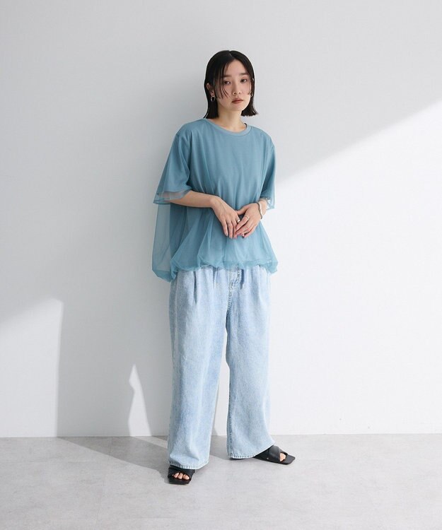 Green Parks ライトデニムワイドパンツ Indigo