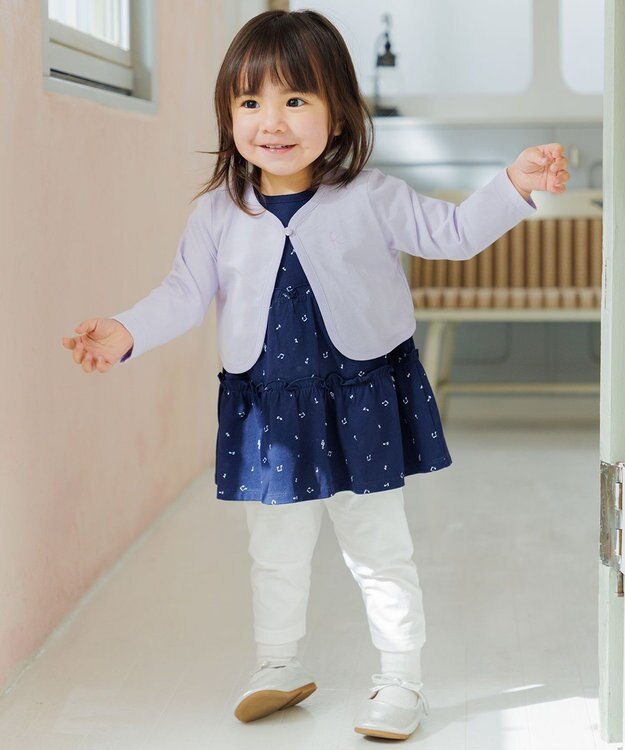 組曲 KIDS 【80-90㎝】 ギフトボックス　シンフォニー ワンピースセット ネイビー