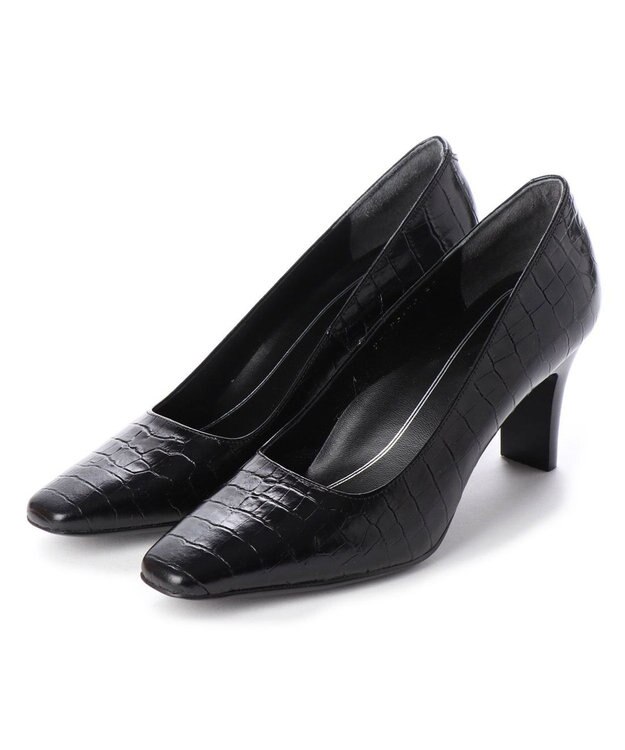 Riz raffinee <Riz raffinee>スクエアトゥパンプス ブラックカタオシ