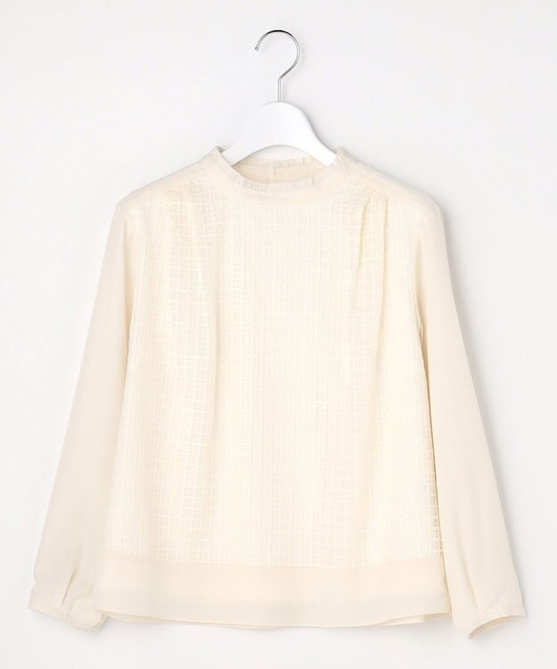 J.PRESS LADIES L レースコンビ カットソー ライトベージュ系