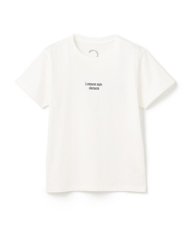UNFILO 【110-150cm】CLEAN Tee(UNISEX) オフ[ブラックロゴ2]