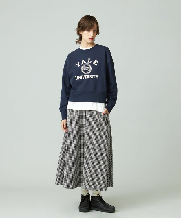 J.PRESS YORK STREET 【WOMEN】チェックジャガード スカート ネイビー系3