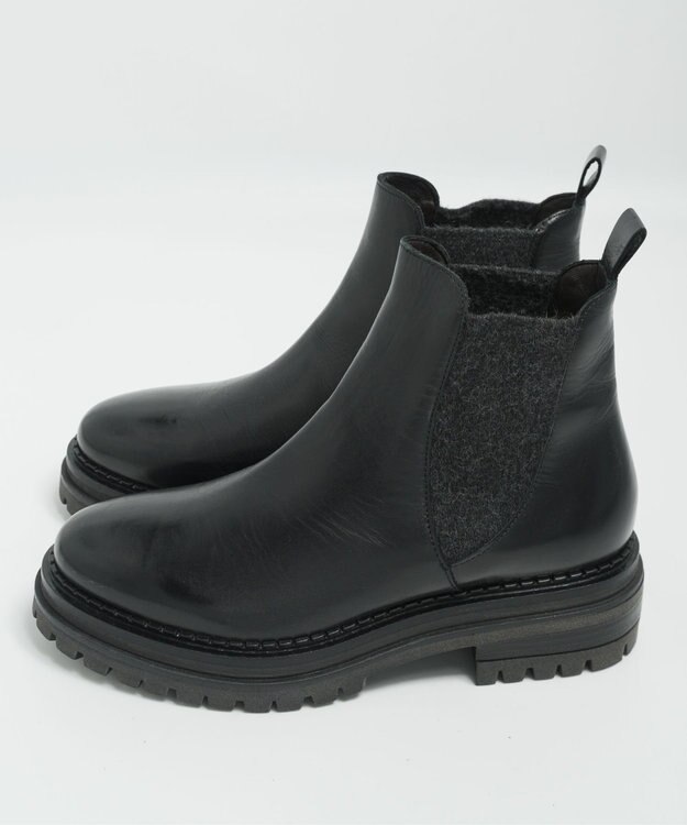 BONTRE 【LucaGrossi/ルカグロッシ】サイドゴアタンクソールブーツ ブラック