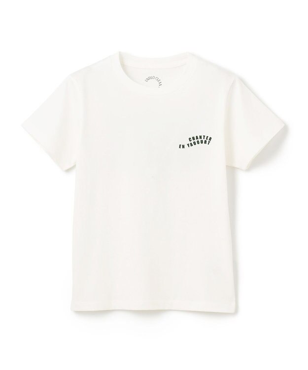 UNFILO 【110-150cm】CLEAN Tee(UNISEX) オフ[グリーンロゴ]
