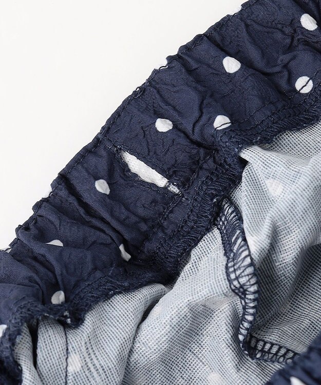 ANY KIDS 【洗濯機可能】バルーン ドットスカート ネイビー