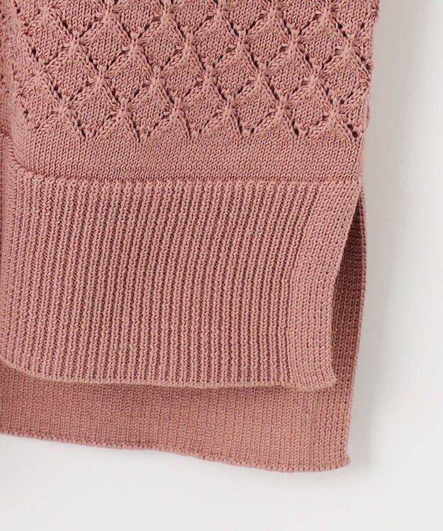 J.PRESS LADIES 【洗える】LACY ニットプルオーバー ローズピンク系