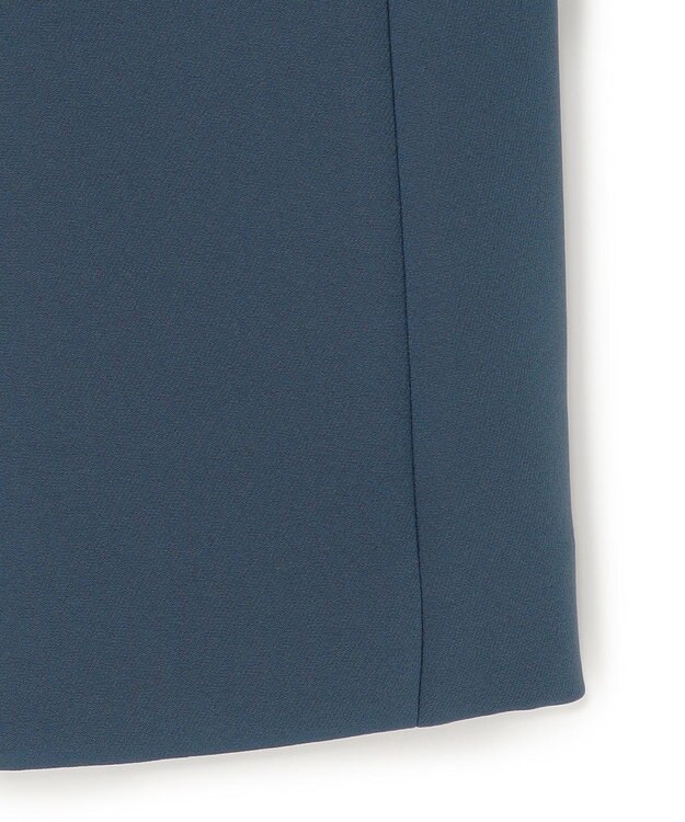 ICB 【洗える】トリプルクロスツイル ノーカラージャケット サルートブルー系