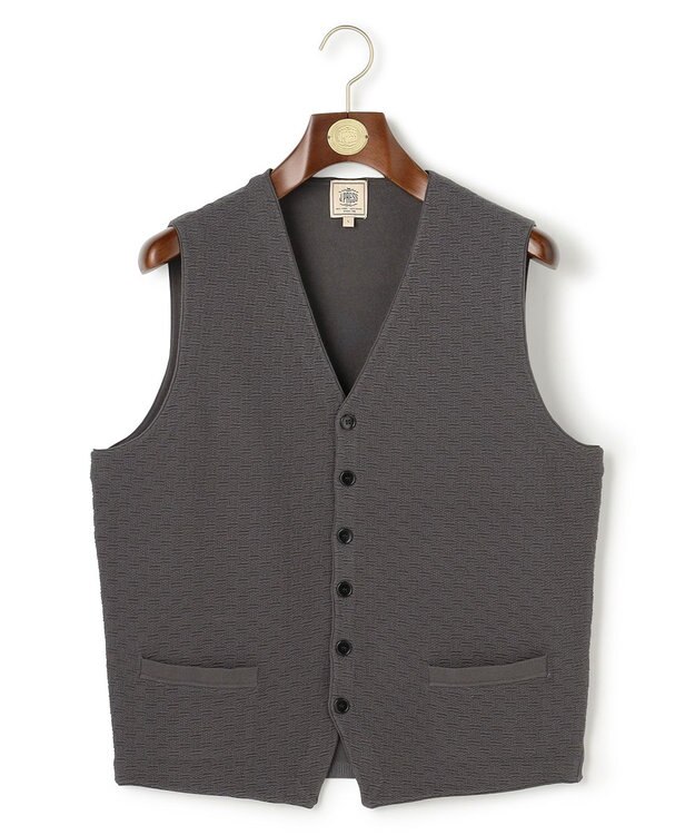 J.PRESS MEN 重ねて映える洗練レイヤード【ストレッチ / イージーケア】【FLEX YARN】ハイゲージ ニットベスト グレー系