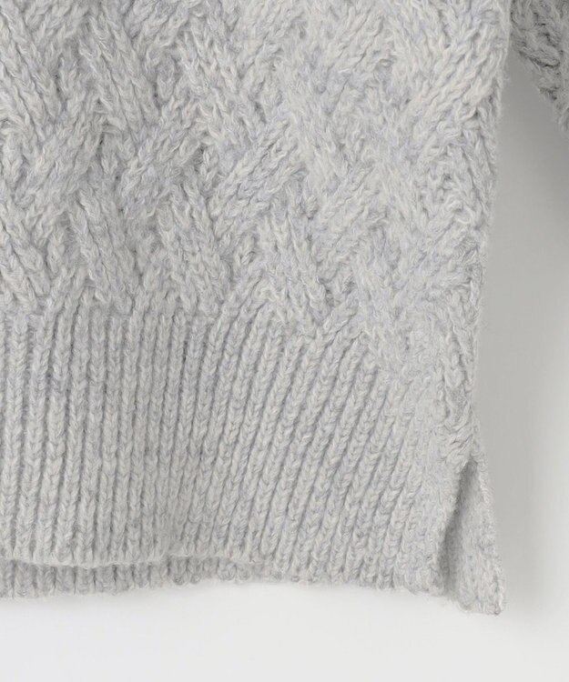 ANY SIS 【洗える】ミックスカラー ニット ライトグレー