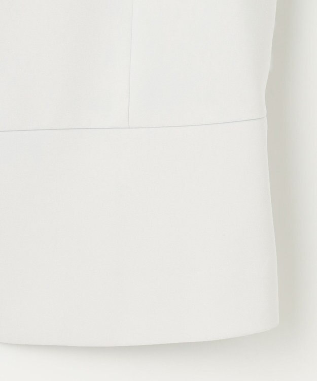 ANY SIS S 【セットアップ可】セレモニーダブルクロス ノーカラージャケット ライトグレー