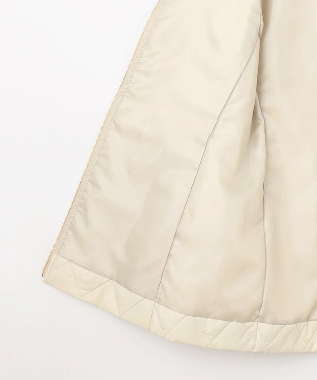 J.PRESS LADIES 【洗える】スパンライクナイロンタッサー ステンカラー コート ライトベージュ系