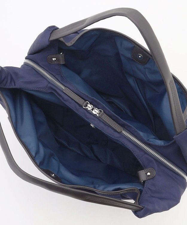 Y'SACCS シワナイロン2WAYトートバッグ Mサイズ ネイビー