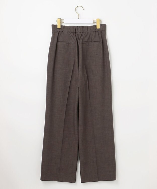 ANY SIS S ウーステッドエステル ワイドパンツ モカグレー