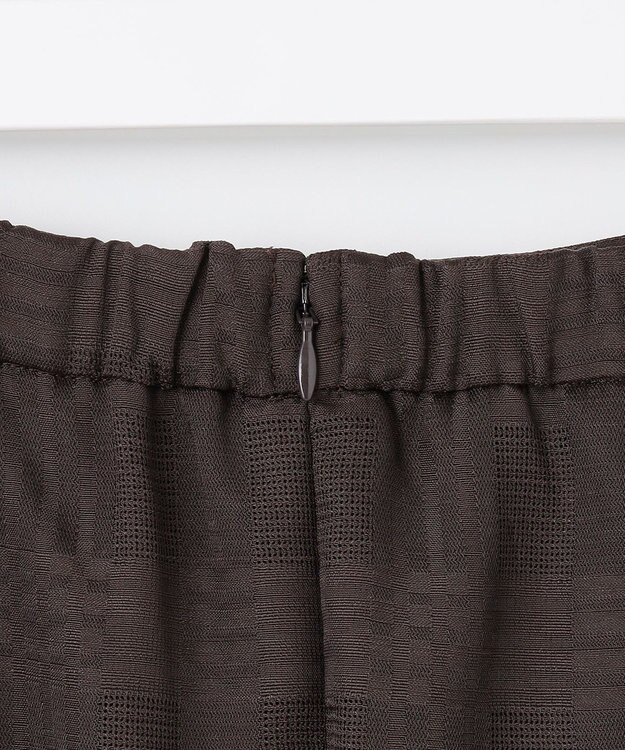 J.PRESS LADIES 【洗える】スラブカラミチェック スカート ブラウン系