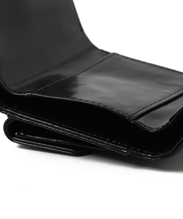 WEGO フラワーレターミニウォレット ブラック