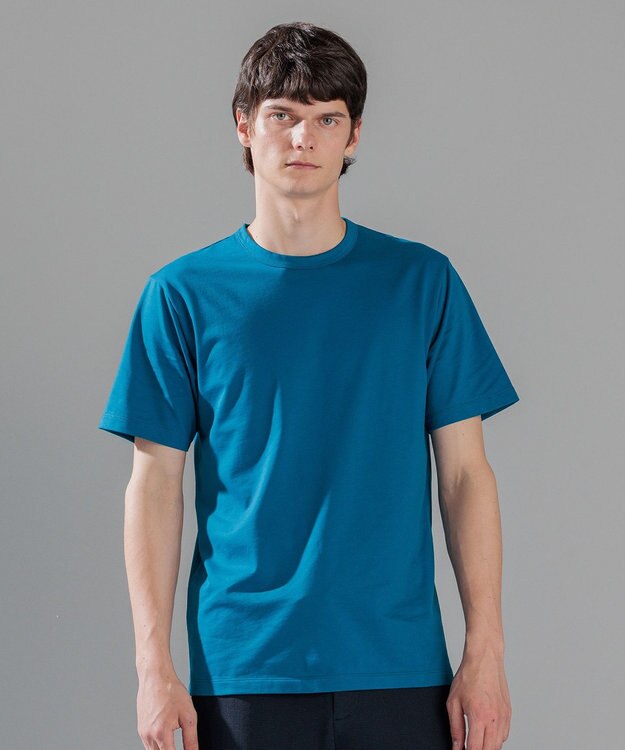 JOSEPH HOMME 【LEON 掲載】スビンソフトジャージー　クルーネック半袖カットソー ダルブルー系