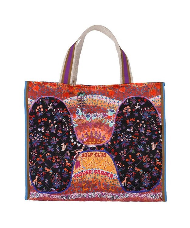 tsumori chisato CARRY ガーデンゴルフクラブキルト トートバッグ A4サイズ パープル