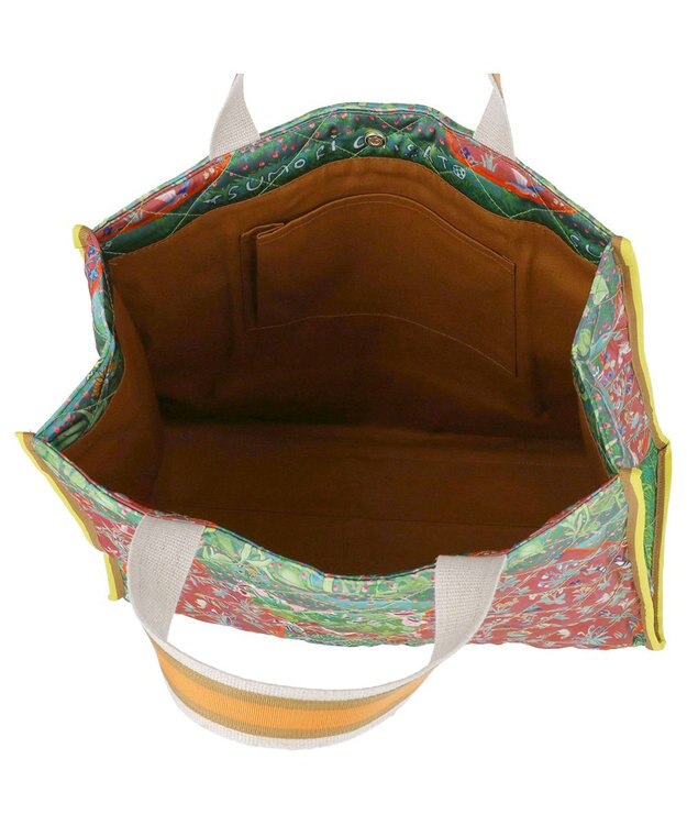 tsumori chisato CARRY ガーデンゴルフクラブキルト トートバッグ A4サイズ オレンジ