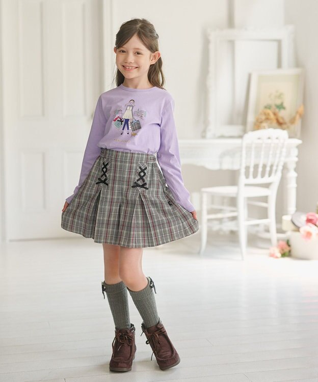 組曲 KIDS 【110-140㎝】Shopping Paris Tシャツ ラベンダー