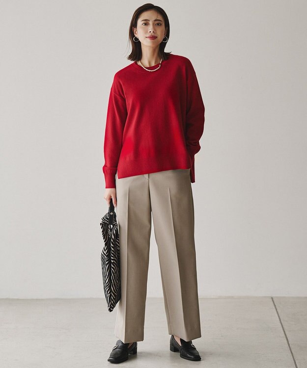 ICB L 【先行予約】 ハイツイストダブルクロス ワイドパンツ クレイカーキ