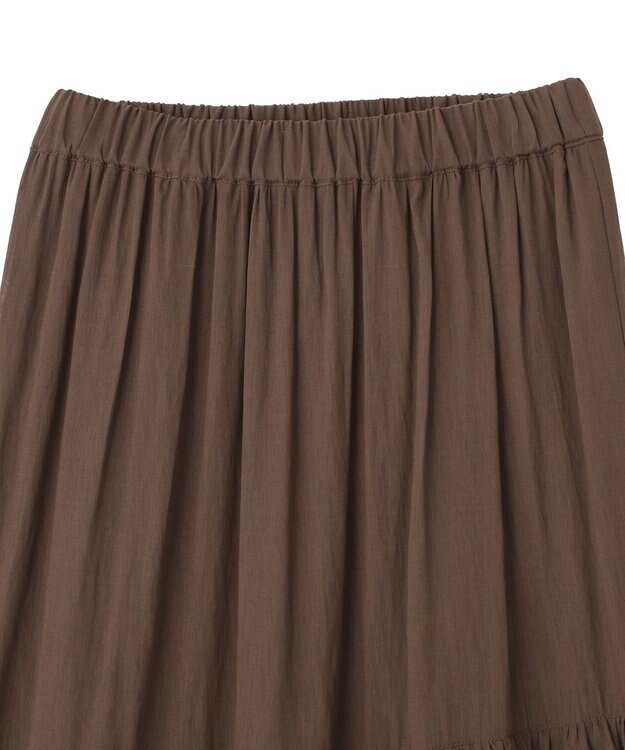 YECCA VECCA アシメラッフルスカート Brown