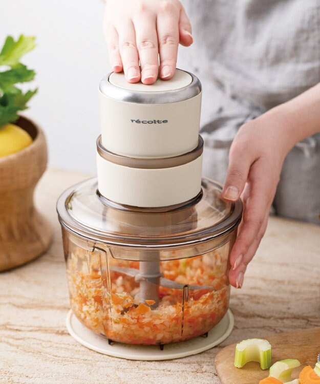 YAMATO テーブル＆キッチン 【レコルト】フードプロセッサーコンボ  クリームホワイト  RCP-6(W) ホワイト