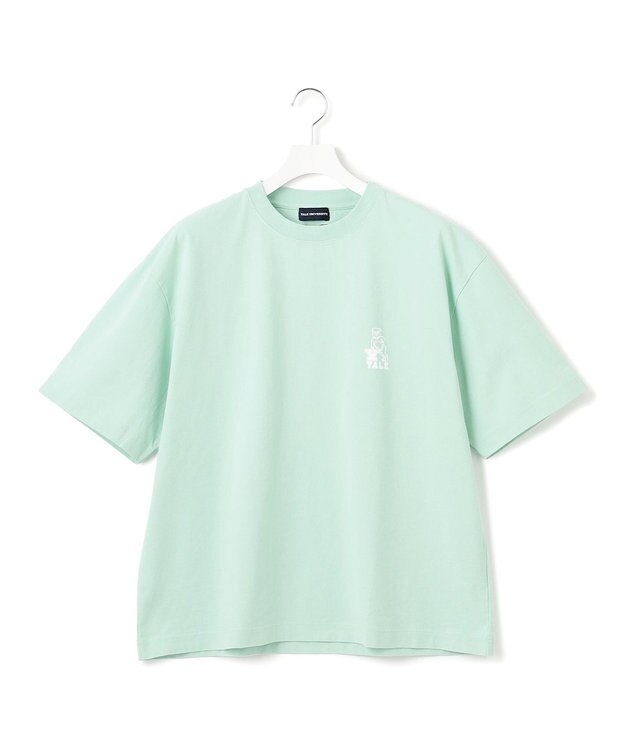 J.PRESS YORK STREET 【UNISEX】YALEバックプリント Tシャツ ライトグリーン系