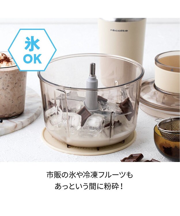 YAMATO テーブル＆キッチン 【レコルト】フードプロセッサーコンボ  クリームホワイト  RCP-6(W) ホワイト