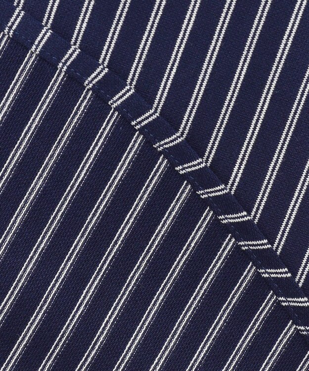 JOSEPH ABBOUD 【綿100％・自然なストレッチ】マイクロストライプジャージー シャツ ネイビー系1