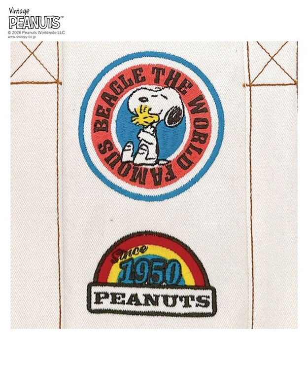 ROOTOTE 8469【ルートート】スヌーピー IP.デリ.シシュウ.ピーナッツ-0Y 01：アイボリー